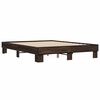 vidaXL Bed Frame Brown Oak Engineered Wood King Size Tough Rectangular