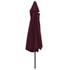 vidaXL Garden Parasol Bordeaux red Polyester, Metal Medium Foldable