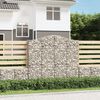 vidaXL Arched Gabion Baskets 7 pcs 78.7x11.8x180/200" Galvanised Iron