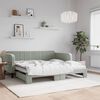 vidaXL Daybed With Trundle Light Grey