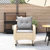 vidaXL Patio Rocking Chair with Cushions Beige Poly Rattan