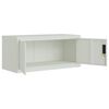 vidaXL File Cabinet Light Grey Powder-coated Steel Large File Cabinet