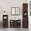 vidaXL Bathroom Furniture Set Brown Oak Engineered wood, metal, glass