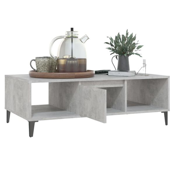 vidaXL Coffee Table Concrete Grey Engineered Wood Medium Coffee Table