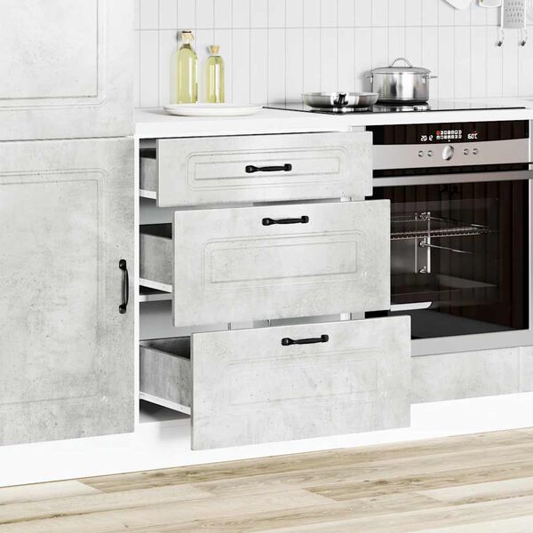 vidaXL Kitchen Base Cabinet Concrete grey Engineered wood