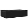 vidaXL TV Cabinet with LED Lights Black Oak 23.6"x13.8"x6.1"
