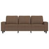 vidaXL 3-Seater Sofa with Footstool Brown 70.9" Fabric