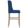 vidaXL Bar Chair Blue Solid rubber wood, 100% polyester fabric, foam