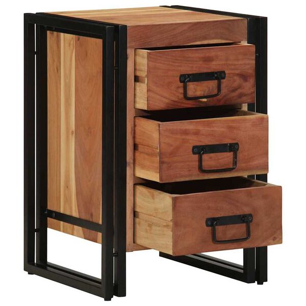 vidaXL Bedside Cabinet 15.75 x 15.75 x 23.23 in Solid Acacia Wood