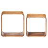 vidaXL Side Tables 2 pcs Solid Acacia Wood Honey Finish