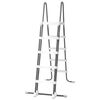 INTEX Pool Ladder Grey Steel, Plastic 52.0 in tall Pool Ladder Other