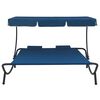 vidaXL Lounge Bed Blue Oxford fabric Double Seats Many