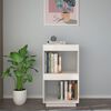 vidaXL Book Cabinet White Solid Pine Wood Compact Book Cabinet