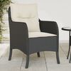 vidaXL Garden Chair Set of 2 Black PE Rattan Standard Removable Covers
