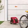 vidaXL Pet Bike Trailer Red Oxford fabric, Iron, PVC Small Durable