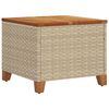 vidaXL Garden Table Beige and Brown PE rattan Medium