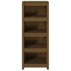 vidaXL Book Cabinet Honey Brown Solid Pine Wood 19.7x13.8x49.4 in
