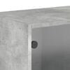 vidaXL Wall Cabinet Set of 2 Concrete grey Engineered wood, glass Medium