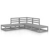 vidaXL Garden Lounge Set Grey Solid pine wood Medium Modular