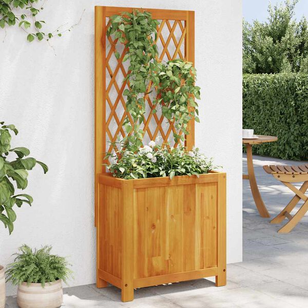 vidaXL Planter Brown Solid Acacia wood Medium Planters Planter