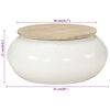 vidaXL Coffee Table White, Natural wood Solid mango wood, Iron Low