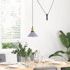 vidaXL Pendant Lamp Gloss Gray Metal Medium Height-Adjustable