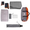 vidaXL Camping Tent Cabin 4-Person Grey and Orange Waterproof