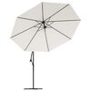 vidaXL Cantilever Garden Parasol Sand White Polyester, Aluminum