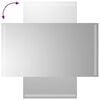 vidaXL LED Bathroom Mirror Silver Glass 19.7 x 35.4 in