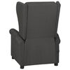 vidaXL Recliner Chair Dark Grey 100% Polyester Fabric, Foam, Metal, Plywood