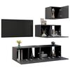 vidaXL TV Cabinet Set Grey Engineered wood Medium TV Cabinet Set