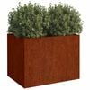 vidaXL Planter Rusty Corten steel Medium Decorative Inlays Planter