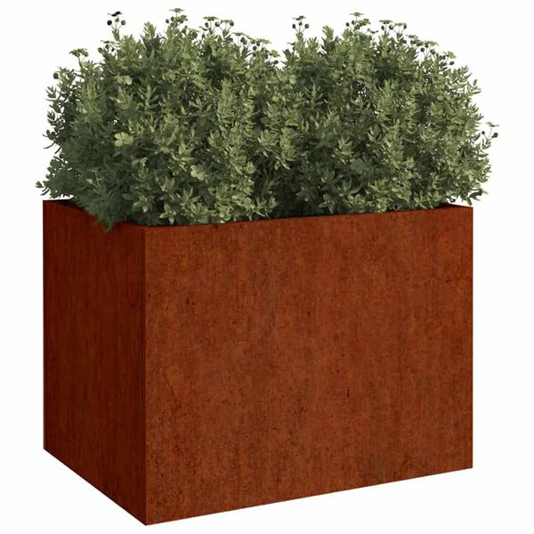 vidaXL Planter Rusty Corten steel Medium Decorative Inlays Planter
