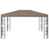 vidaXL Gazebo Taupe Polyester canopy, steel frame Large Gazebo