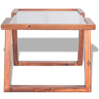 vidaXL Coffee Table Solid Acacia Wood Brown 39.4"x19.7"x15.7"