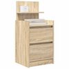 vidaXL Bedside Cabinet Sonoma Oak Engineered Wood Medium Bedside Cabinet