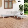 vidaXL Garden Lounge Set White Solid Pine Wood Small Modular