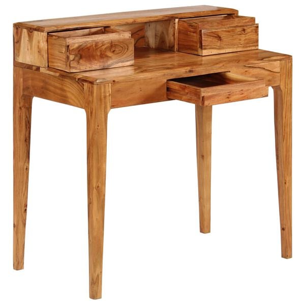 vidaXL Writing Desk with Drawers Solid Wood 34.6"x19.7"x35.4"