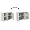 vidaXL Sideboard White Cold-rolled steel Medium Sideboard Rectangular