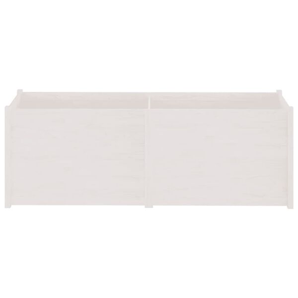 vidaXL Garden Planter White Solid pinewood 78.7 in x 19.7 in x 27.6 in