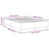 vidaXL Platform Bed Frame Dark Grey 55.12 x 74.80 in Fabric