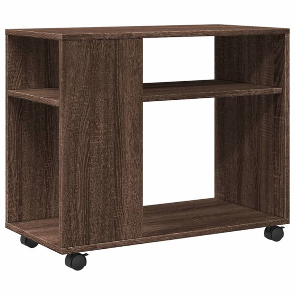 vidaXL Side Table Brown Oak Engineered Wood Medium Side Table