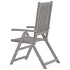 vidaXL Garden Chair Set of 3 Grey Solid acacia wood 3 pieces Foldable
