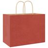 vidaXL Paper Bags 50 pcs with Handles Red 12.6x6.7x9.8"