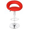 vidaXL Stool Set of 2 Red Faux leather, Iron Adjustable Footrest