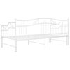 vidaXL Sofa Bed Frame White Powder-coated metal Single