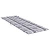 vidaXL Sun Lounger Cushion Grey Check Pattern Oxford fabric (100% polyester)