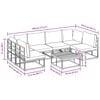 vidaXL Garden Sofa Set with Cushion 7 pcs Black Aluminium