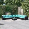 vidaXL Garden Lounge Set Black