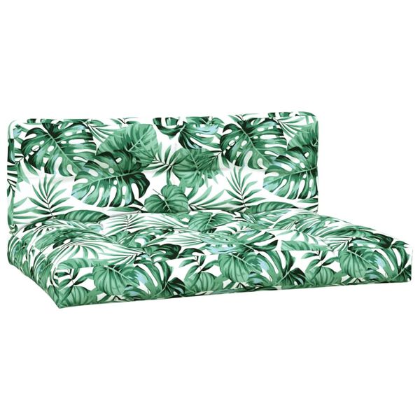vidaXL Pallet Cushion Leaf Pattern 100% polyester 47.2 x 31.5 x 4.7 in